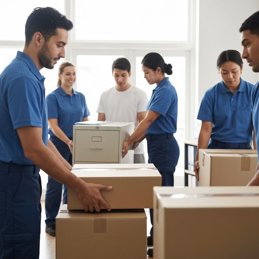 UNN professional movers packing and carrying boxes