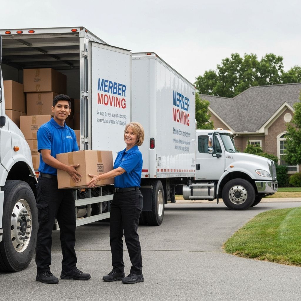 UNN professional moving team beside the removal truck